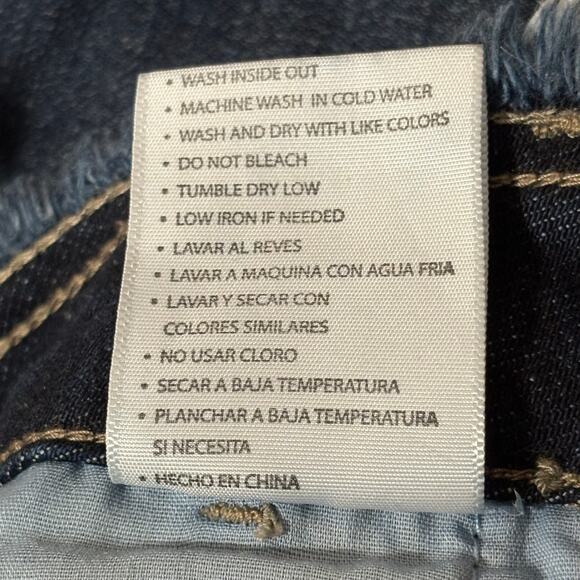 Kancan Makayla‎ Ultra High Rise Flare Wide Leg Jeans Size 26 /5 Dark Wash Raw - Picture 11 of 13